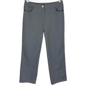 St. John Gray High Rise Stretch Twill Pants Size 12